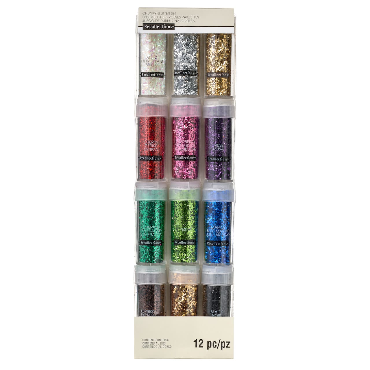 12 Packs: 12ct. (144 total) Chunky Glitter Set by Recollections™